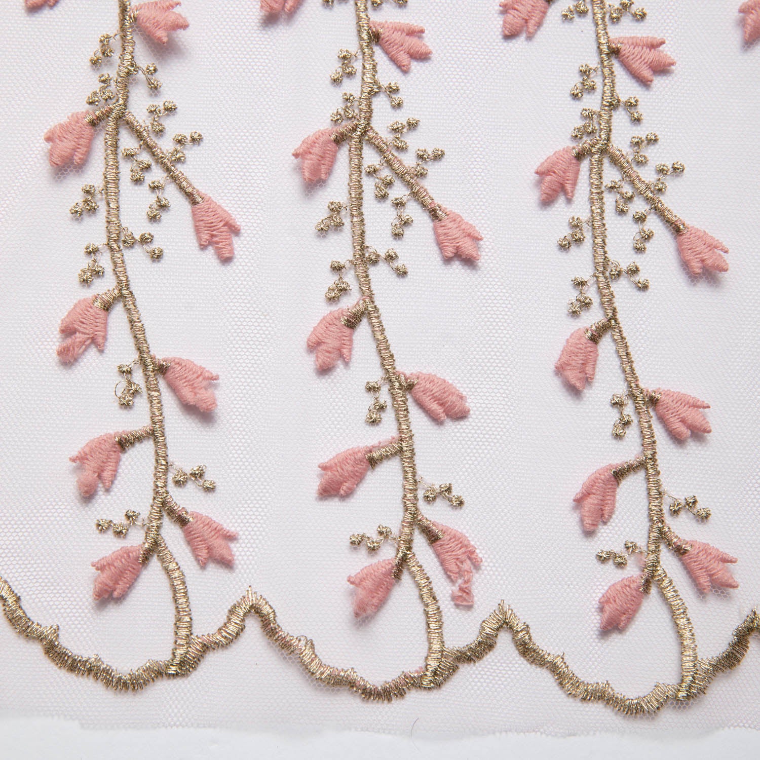 Tulle Lace Fabric Embroidered W/Applique and Intricate 3D Pattern 52/54" Wide | Exquisite Fabric