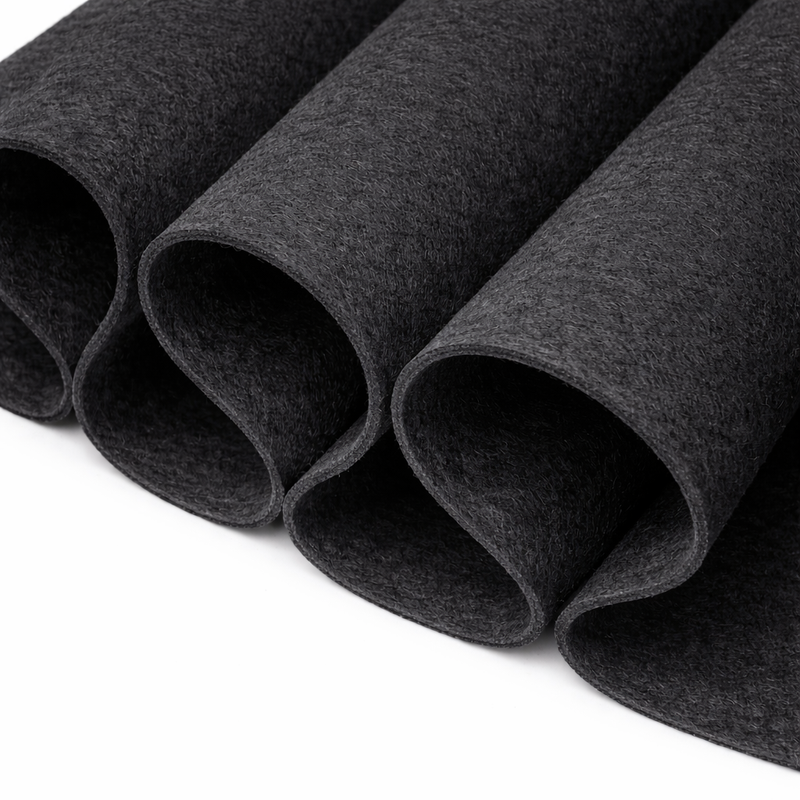 Acrylic Felt Fabric 1.6mm – Dark Gray 72" Wide, 160 GSM | By the Yard