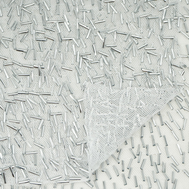 Dazzle Beaded Stretch Mesh Fabric | Blue Moon Fabrics