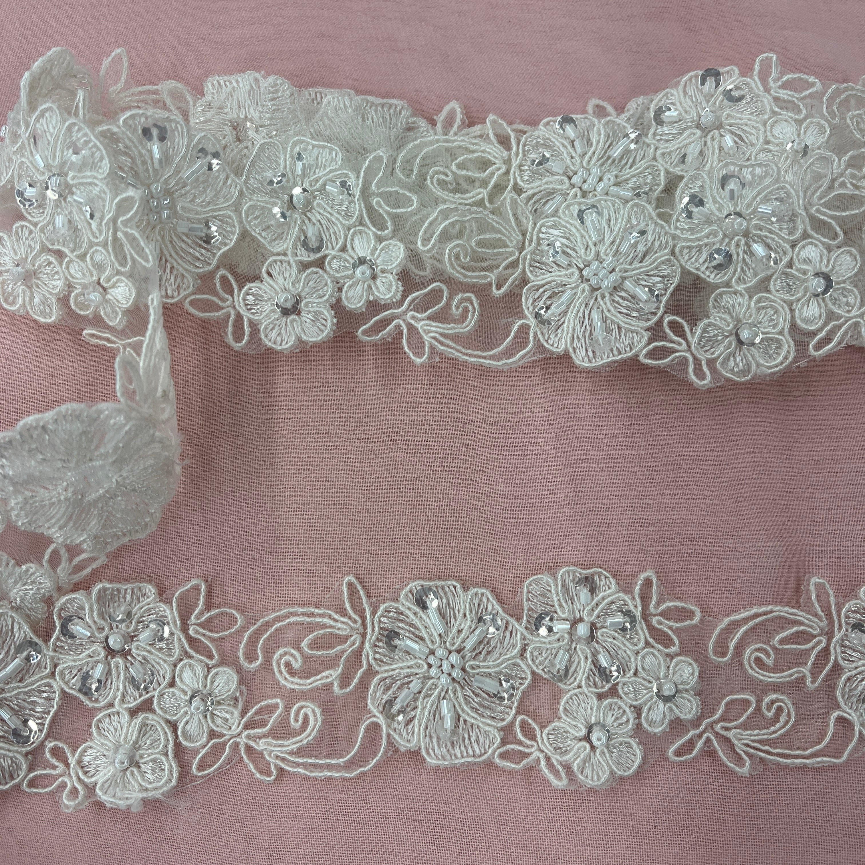 Beaded & Corded Lace Trim for Dresses, Costumes & DIY | Lace USA - 96281N-BP