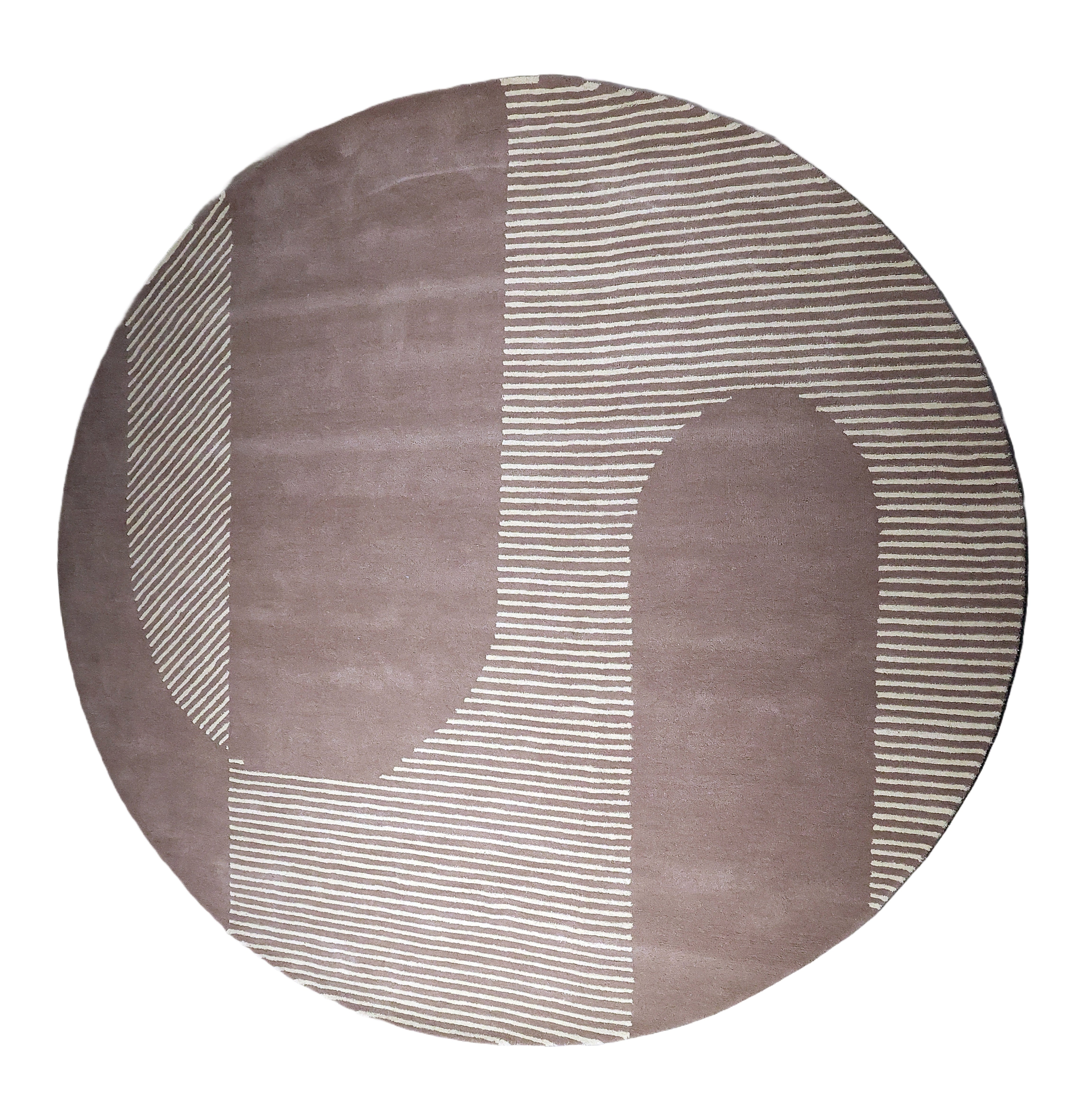 Beluga Tufted Design 61 Ivory Lt. Grey Round