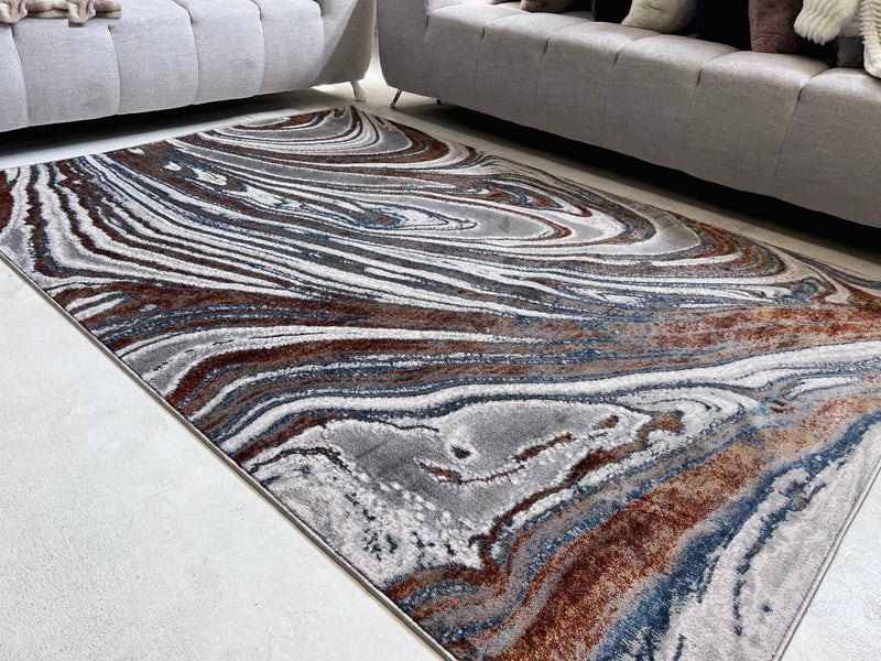 Chromatic Transformation: Foldable Flat Weave Area Rug with Shifting Hue