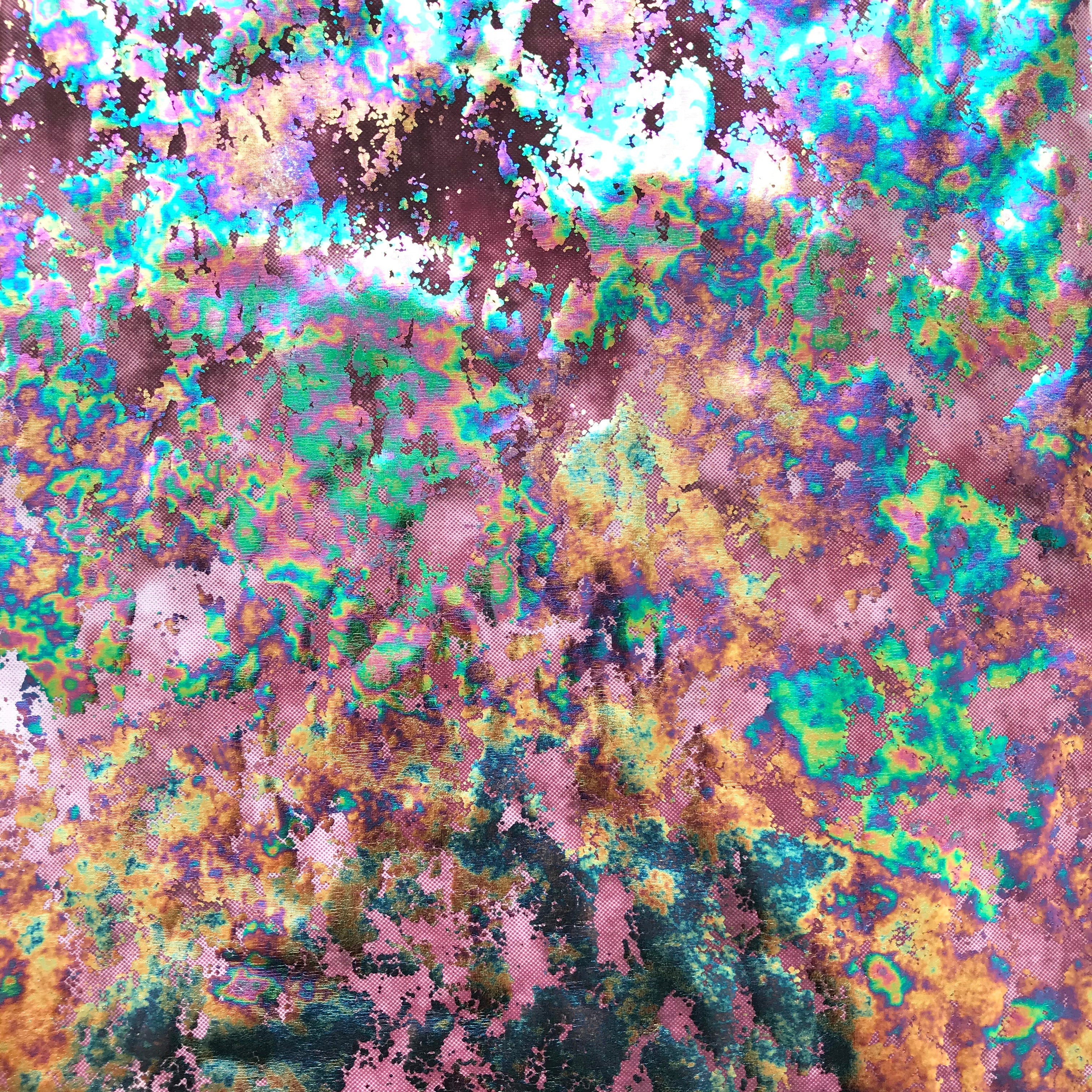 Dancing Music Foil Printed Spandex Fabric | Blue Moon Fabrics