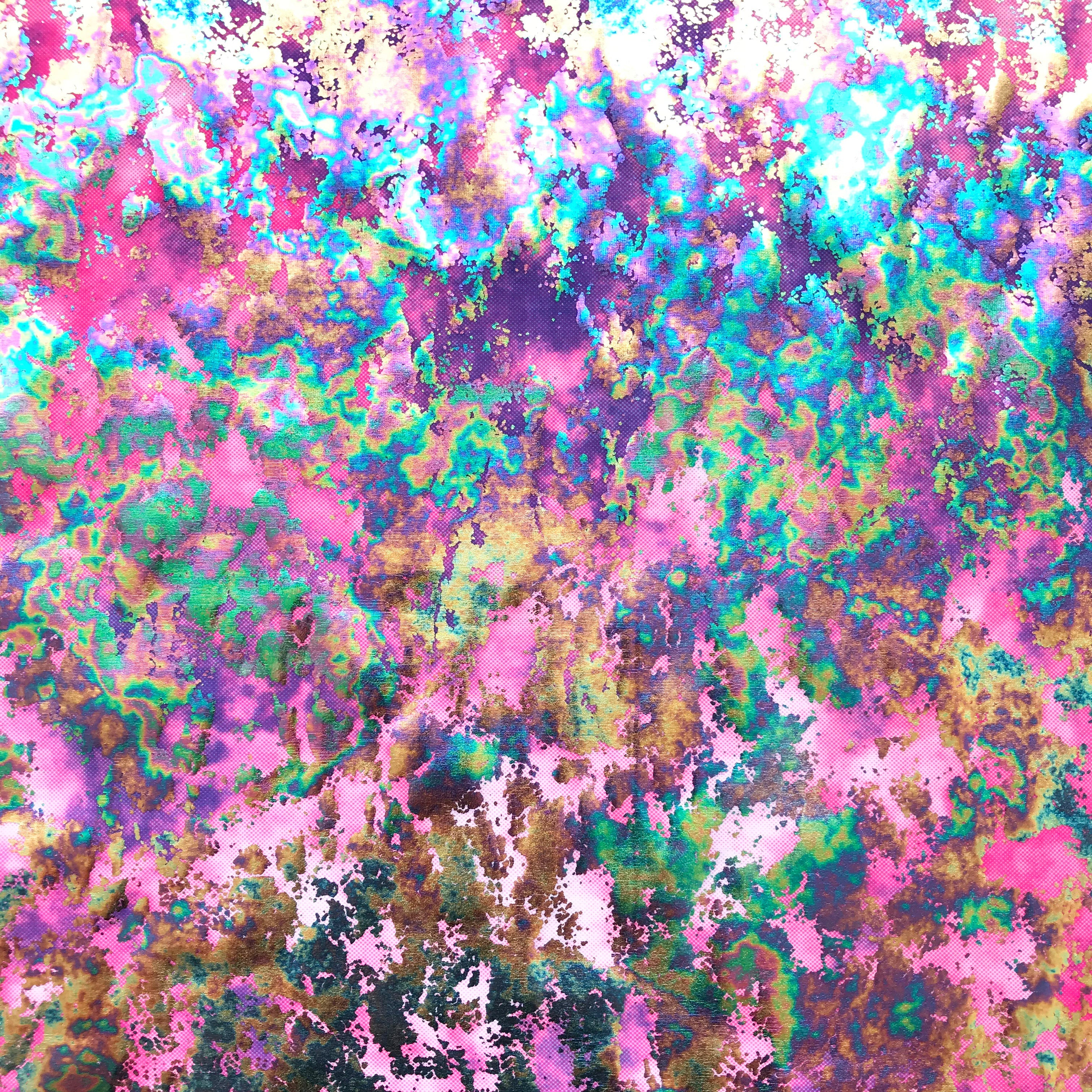 Dancing Music Foil Printed Spandex Fabric | Blue Moon Fabrics