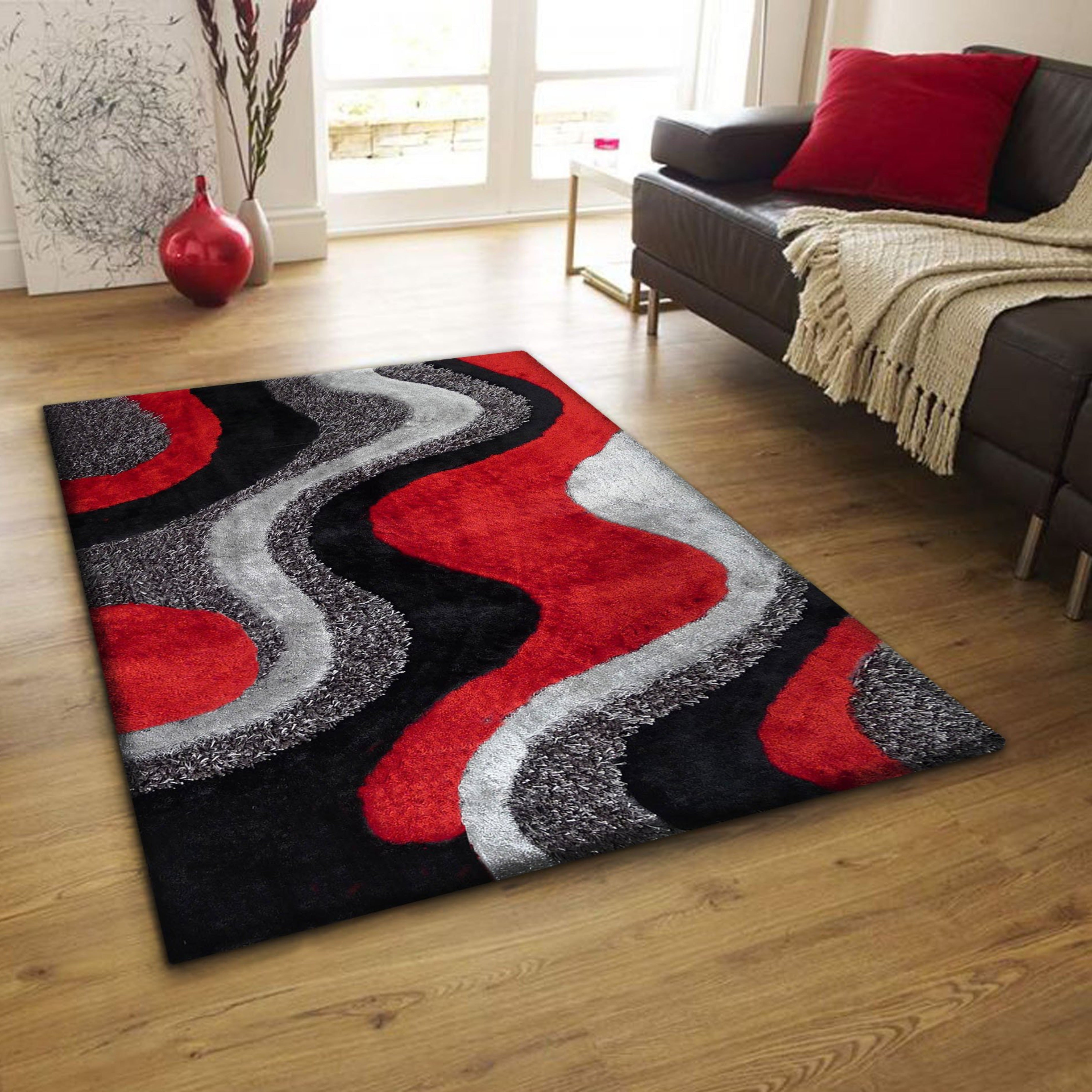 Luxury Shag Viscose Shiny Design Plush Area Rug/ Carpet - S.V.D DESIGN 29.