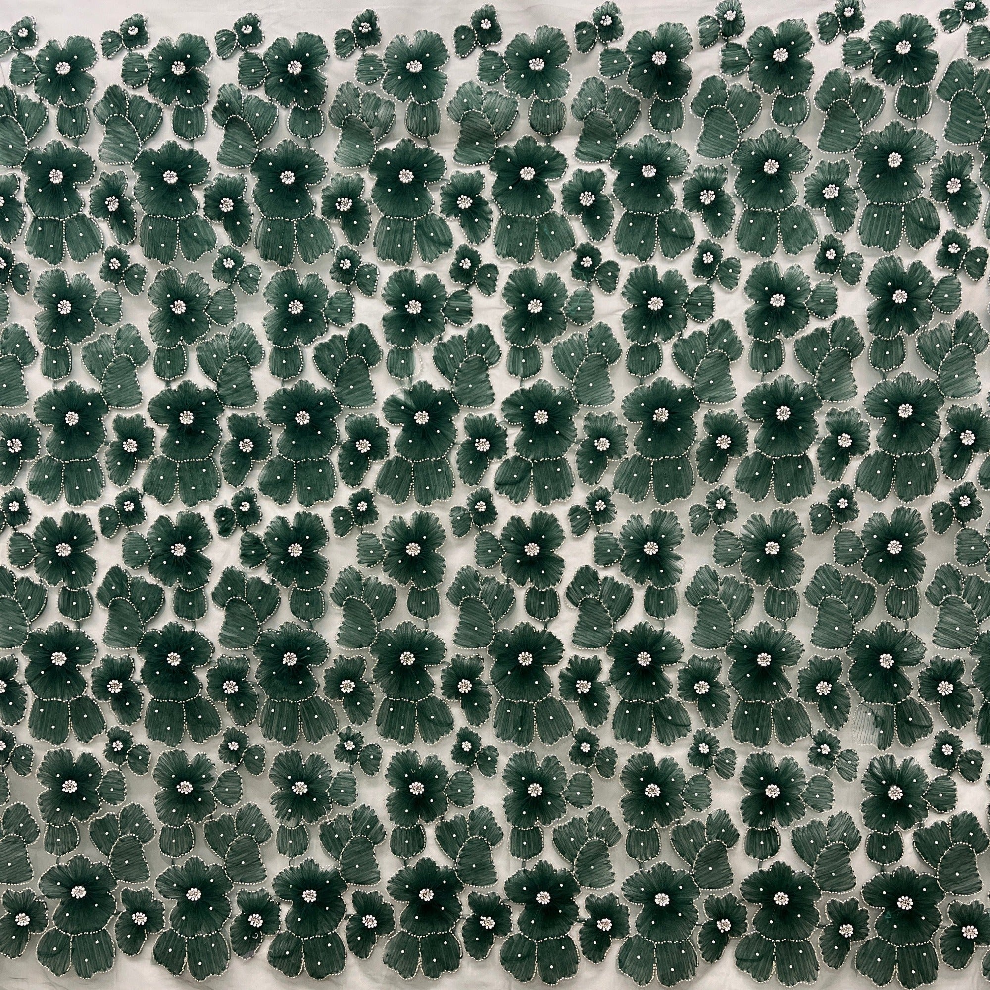 Beaded 3D Floral Lace Fabric for Bridal, Quinceañera & Dance Dresses | Lace USA - GD-216