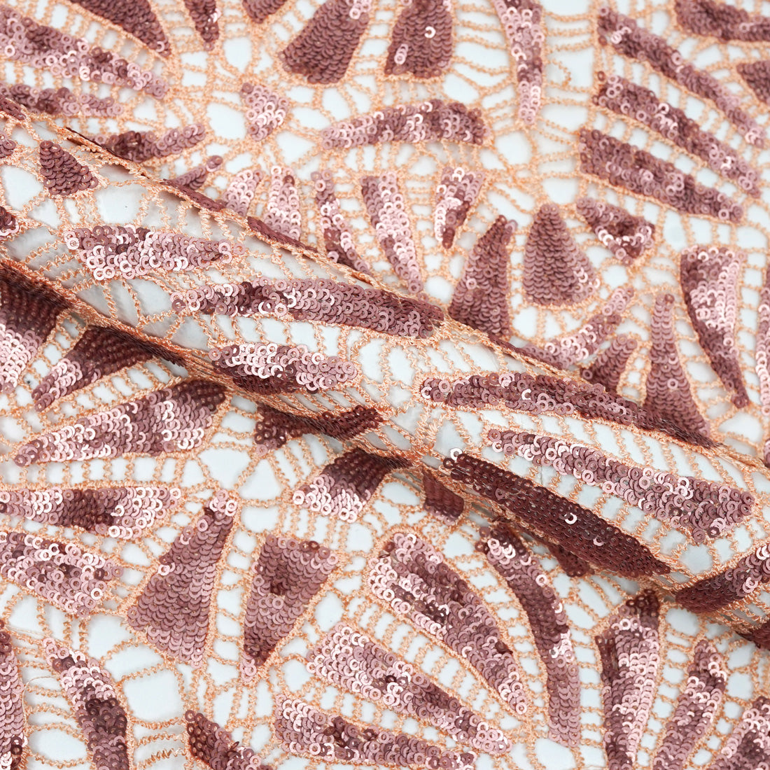 Ornate Lace Sequin Fabric | Blue Moon Fabrics