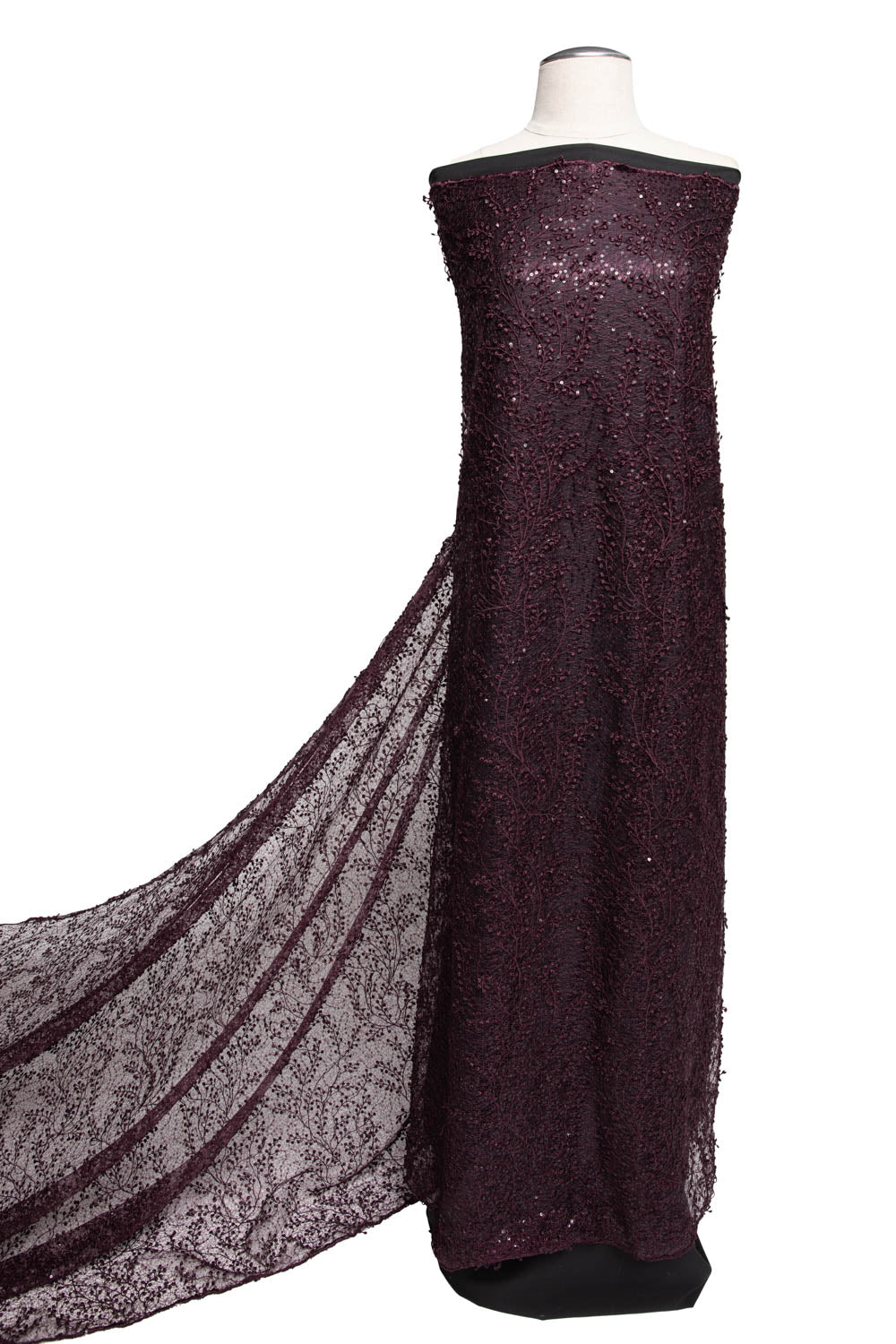 Spider Tulle Lace Fabric with Spangles & Sequins and Incredibly Rich & Elegant Pattern 52" Wide | Exquisite Fabric