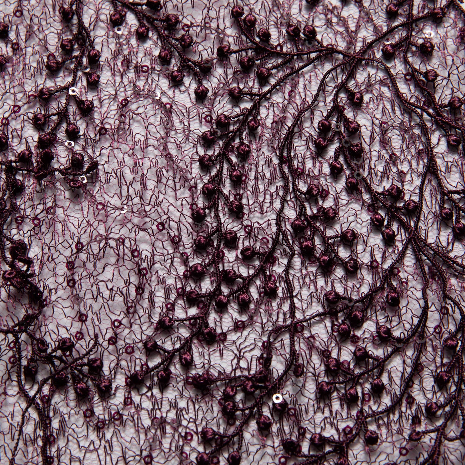 Spider Tulle Lace Fabric with Spangles & Sequins and Incredibly Rich & Elegant Pattern 52" Wide | Exquisite Fabric
