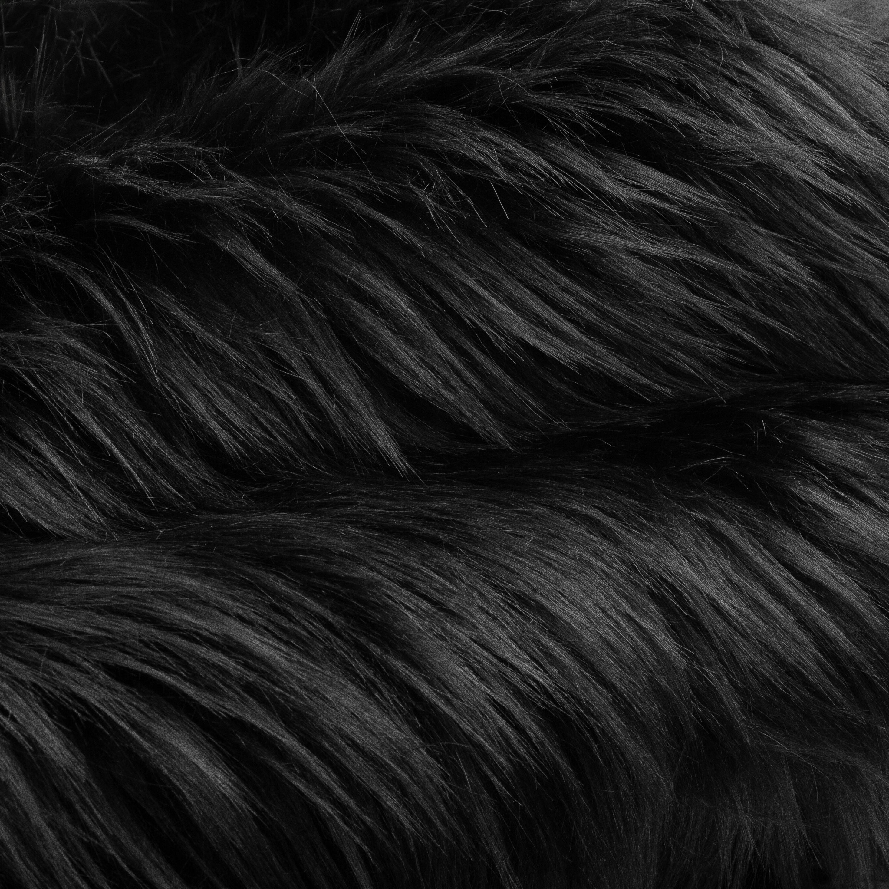 Faux Fur Fabric by the Yard – Shaggy Plush Long Pile, 60" Wide