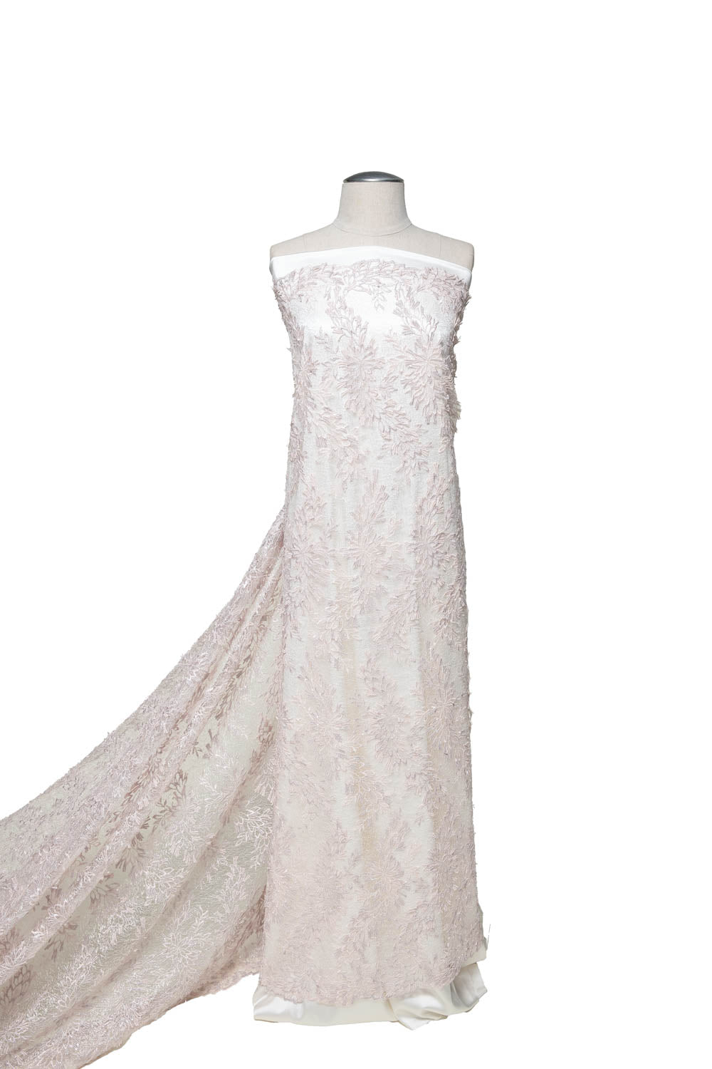 Tulle Lace Fabric Embroidered with Applique and Intricate 3D Pattern 100% Polyester 50/52" Wide | Exquisite Fabric