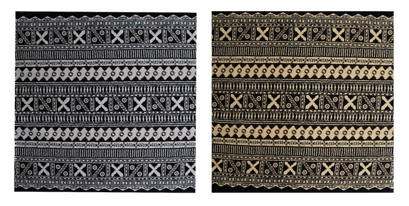 Fijian Geometric Design Cotton Light Barkcloth Fabric | Islands Fabric