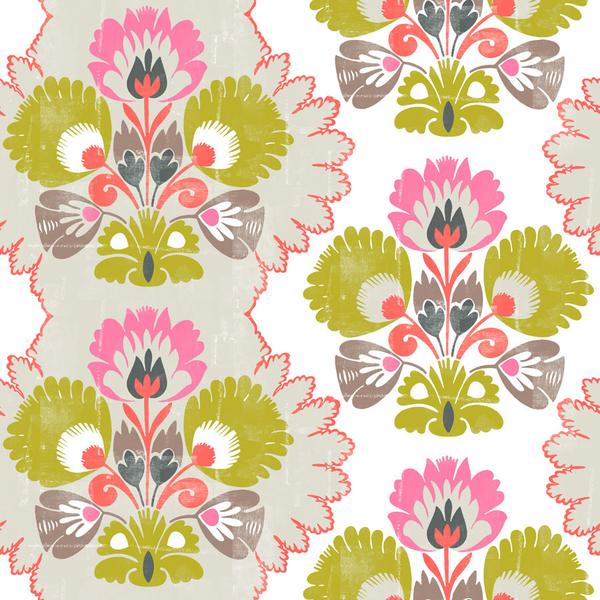 Floral Damask Wallpaper