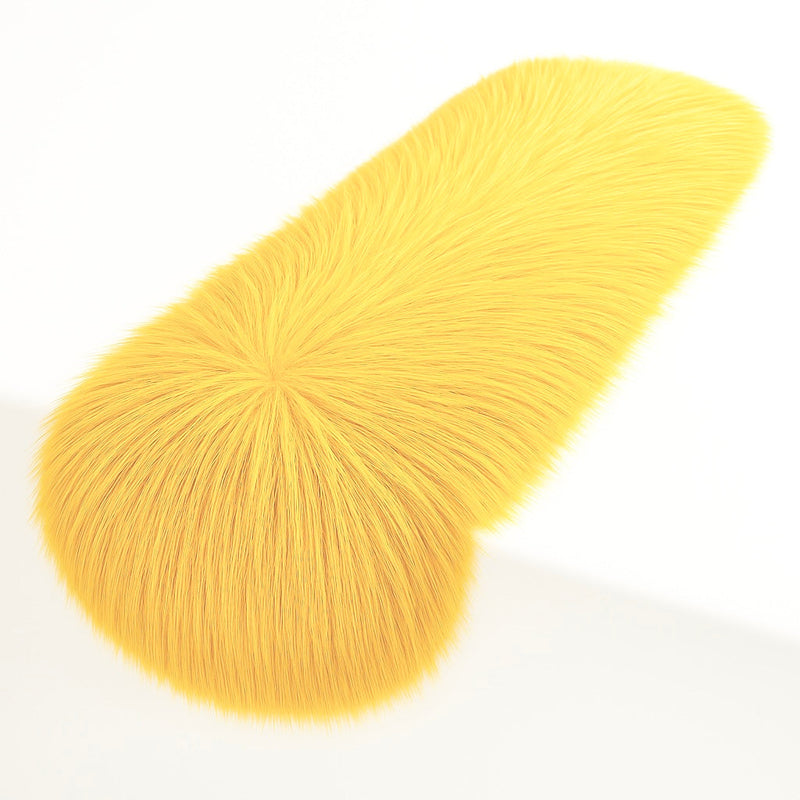 Faux Fur Table Runners – Premium Faux Fur Decor - Golden Yellow
