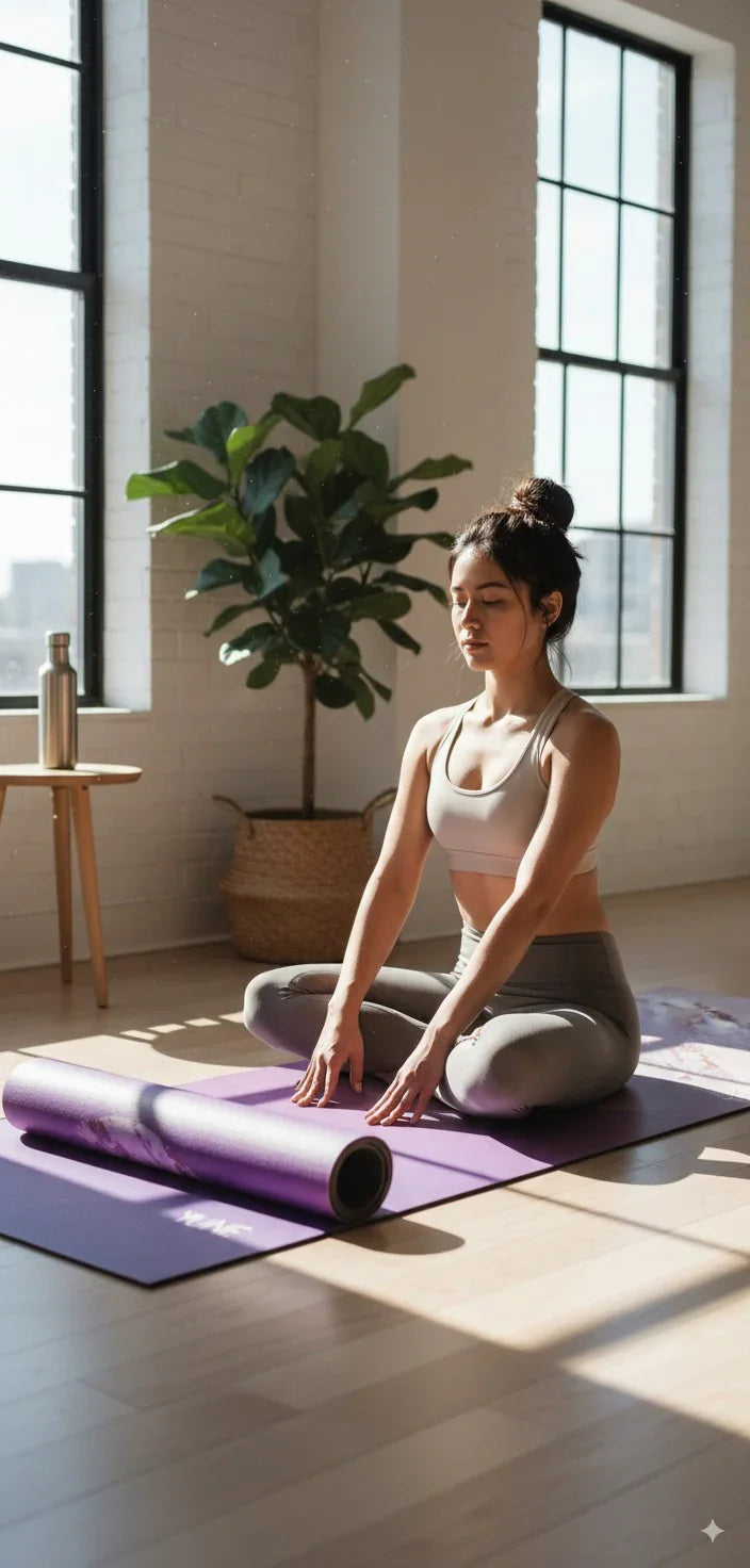 Aspen Yoga Mat – 6mm Eco-Friendly Lavender Non-Slip Mat for Comfort & Stability