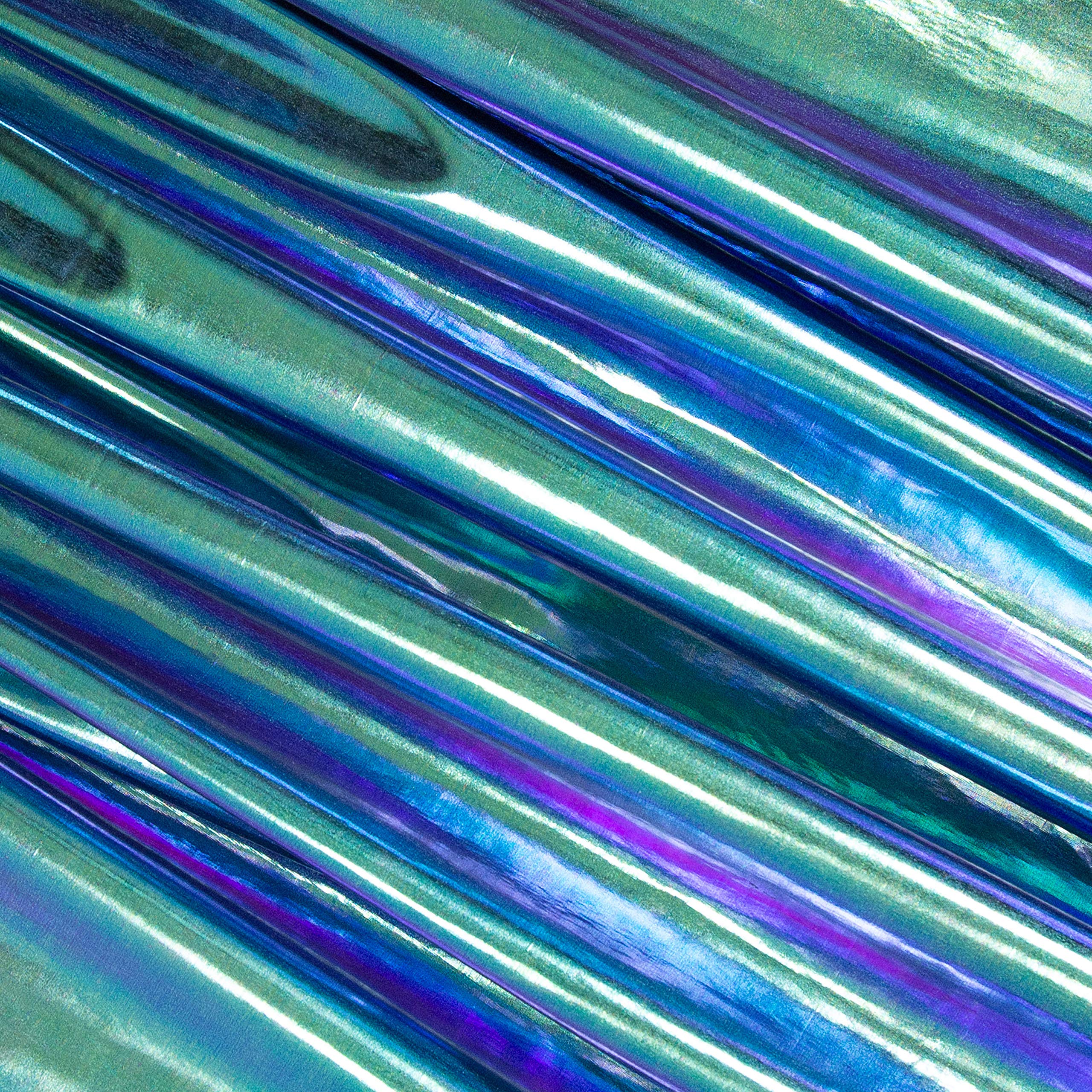 Hologram Metallic Foil Spandex Knit Fabric | 4-Way Stretch Multicolor