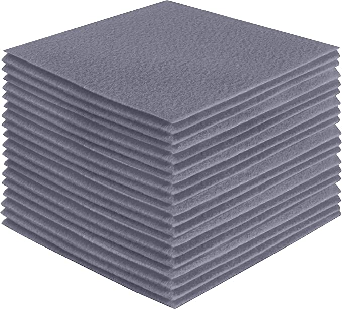 Acrylic Felt Craft Sheet Packs – Gray | 100% Soft Felt Sheets