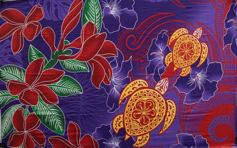 Hibiscus Tiare Turtle Sarong | Islands Fabric