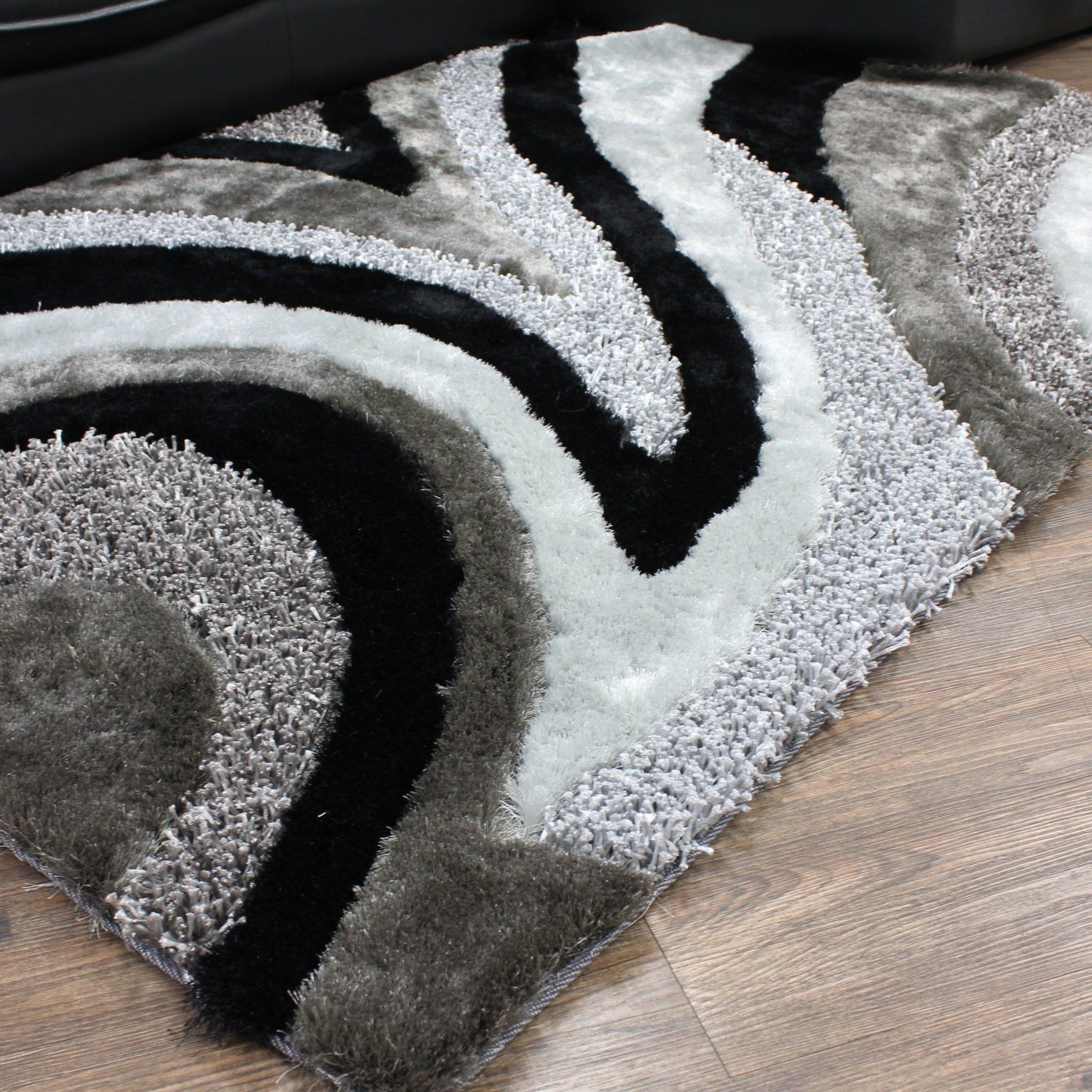 Geometric Shag Thick Design Area Rug