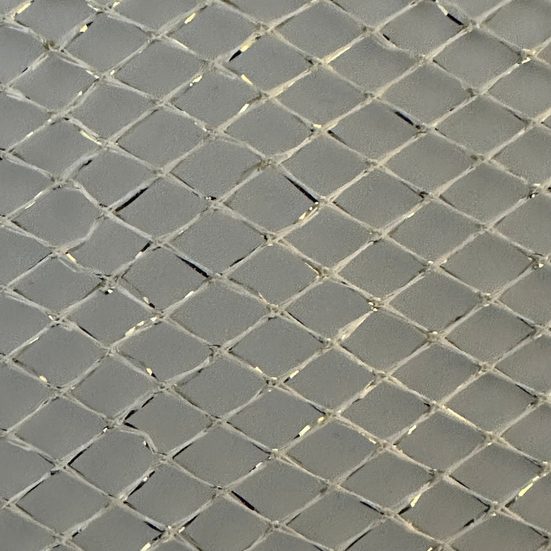 Metallic Diamond Knit Mesh Polyester Fabric | Spandex Palace