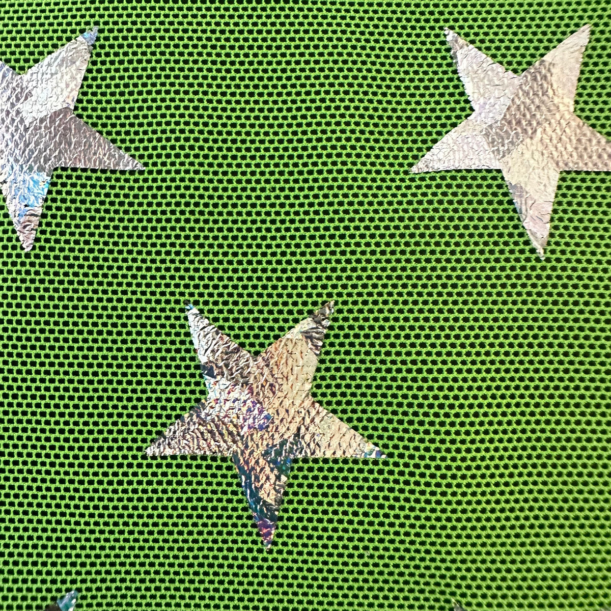 Holographic Star Power Mesh | Elite 4-Way Stretch at Spandex Palace