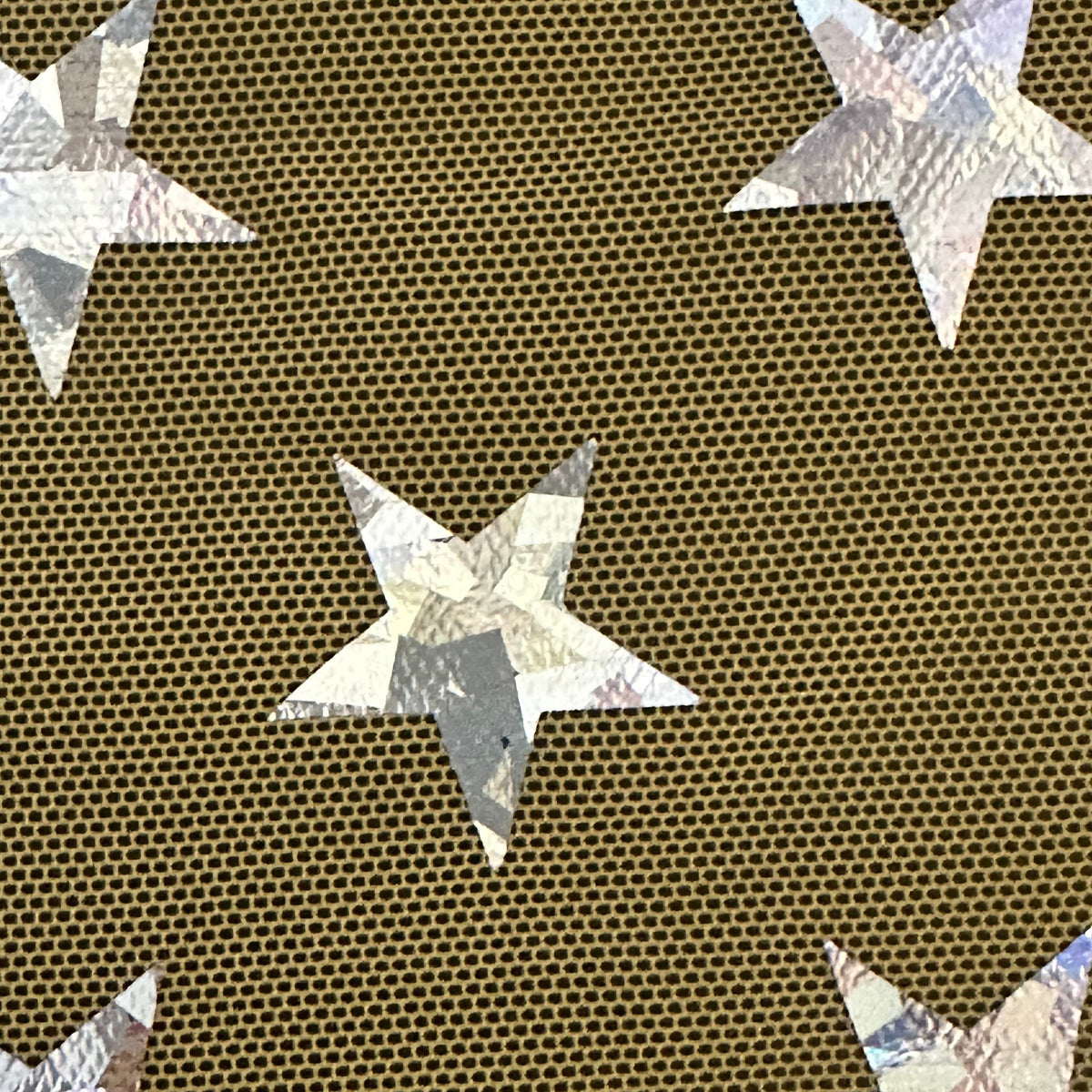 Holographic Star Power Mesh | Elite 4-Way Stretch at Spandex Palace