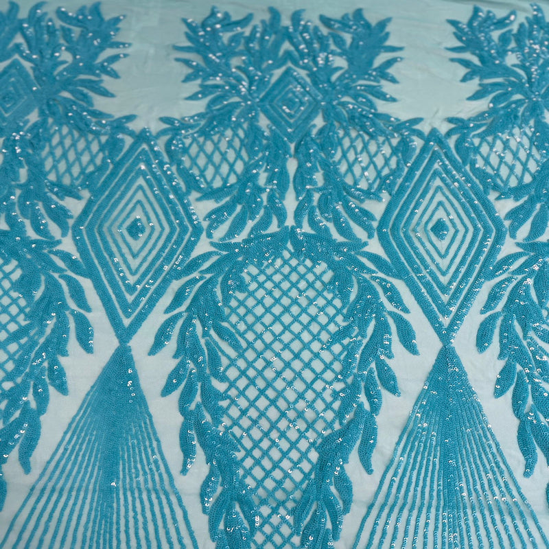 Alpica Geometric Stretch Sequins Fabric