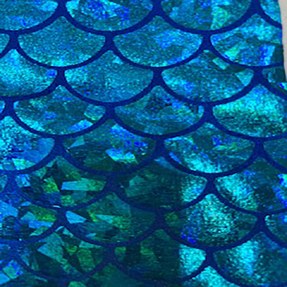 Luminescent Ocean Holo Shell Nylon Spandex Fabric | Spandex Palace