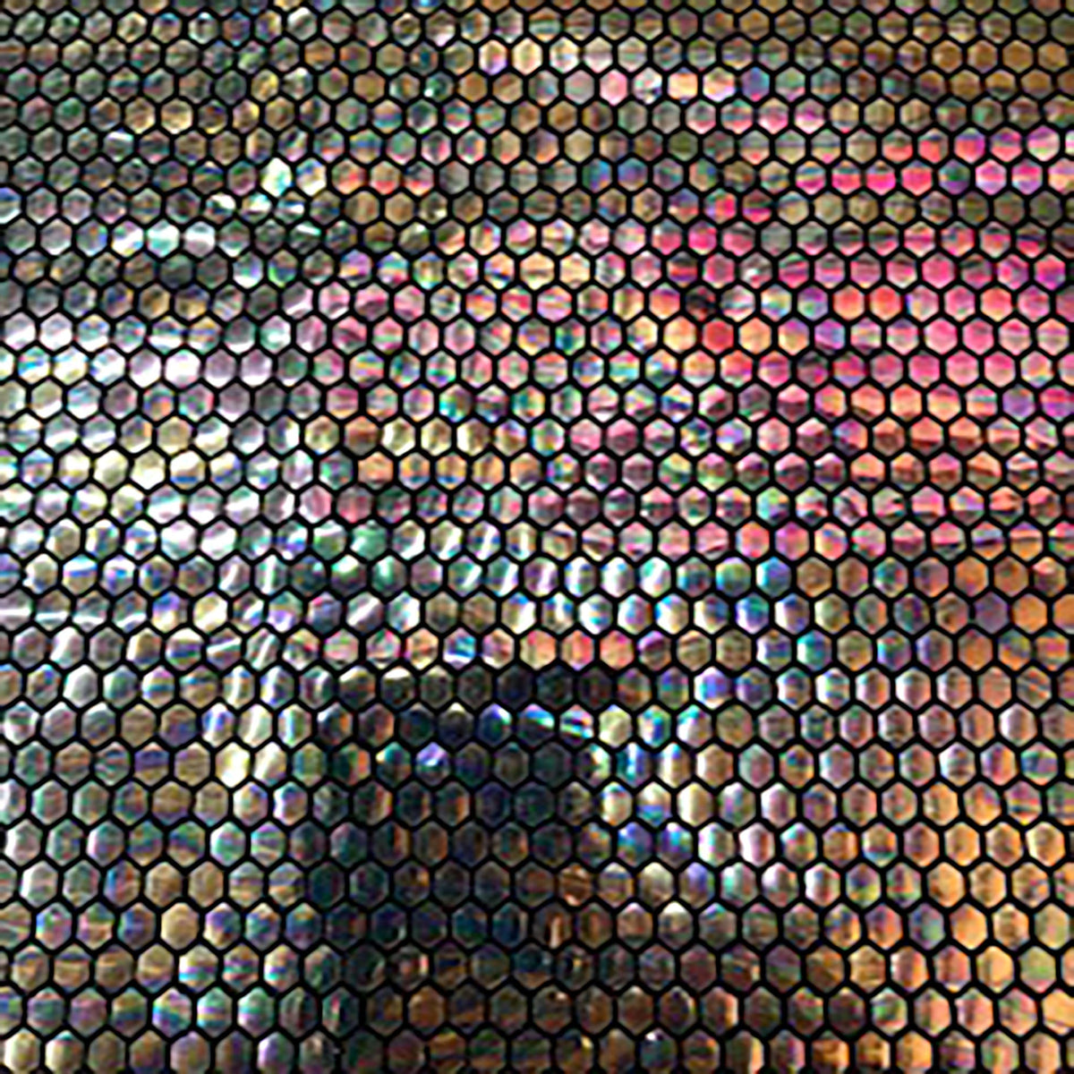 Honeycomb Sequins Glow Nylon Metallic Spandex Fabric | Spandex Palace