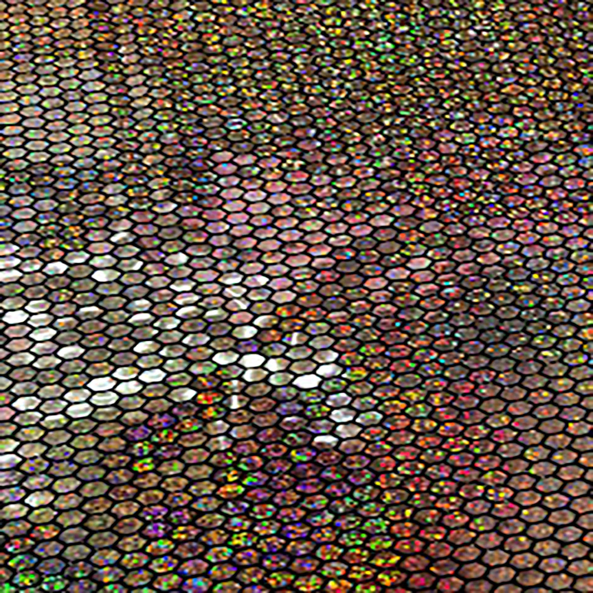 Honeycomb Sequins Glow Nylon Metallic Spandex Fabric | Spandex Palace