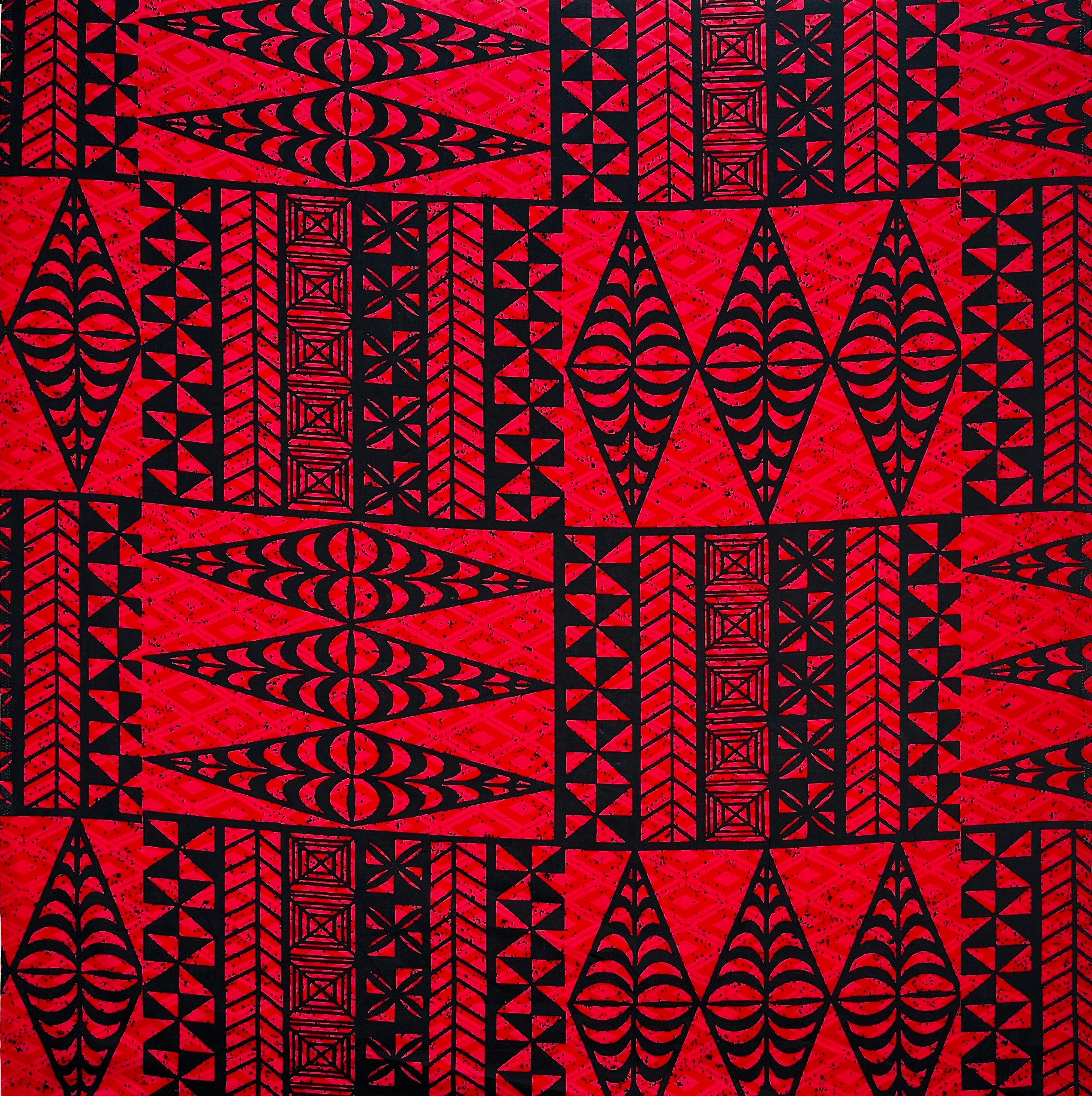 Traditional Tongan Geometric Design Fabric | Cotton