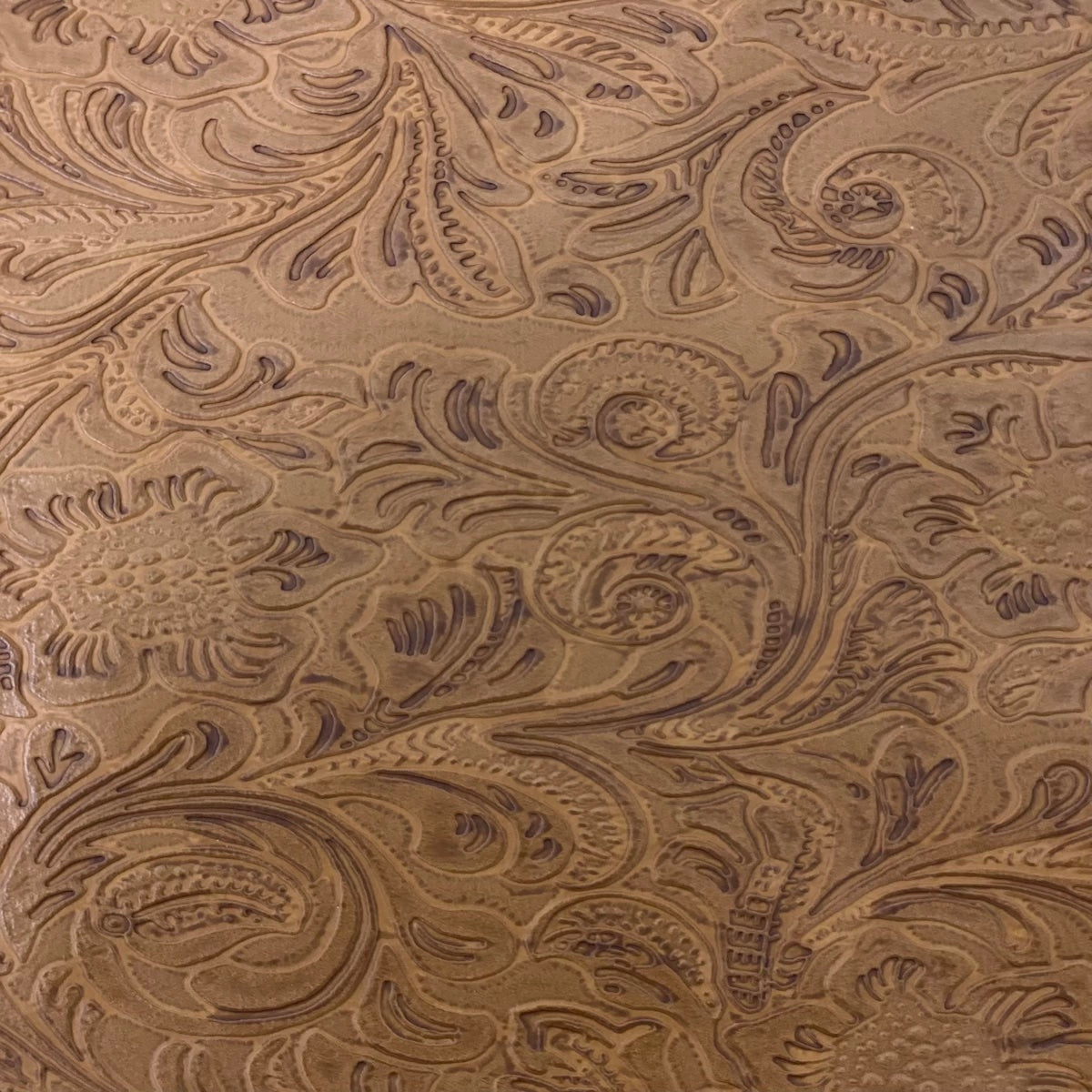 Western Floral PU Faux Leather Vinyl Fabric