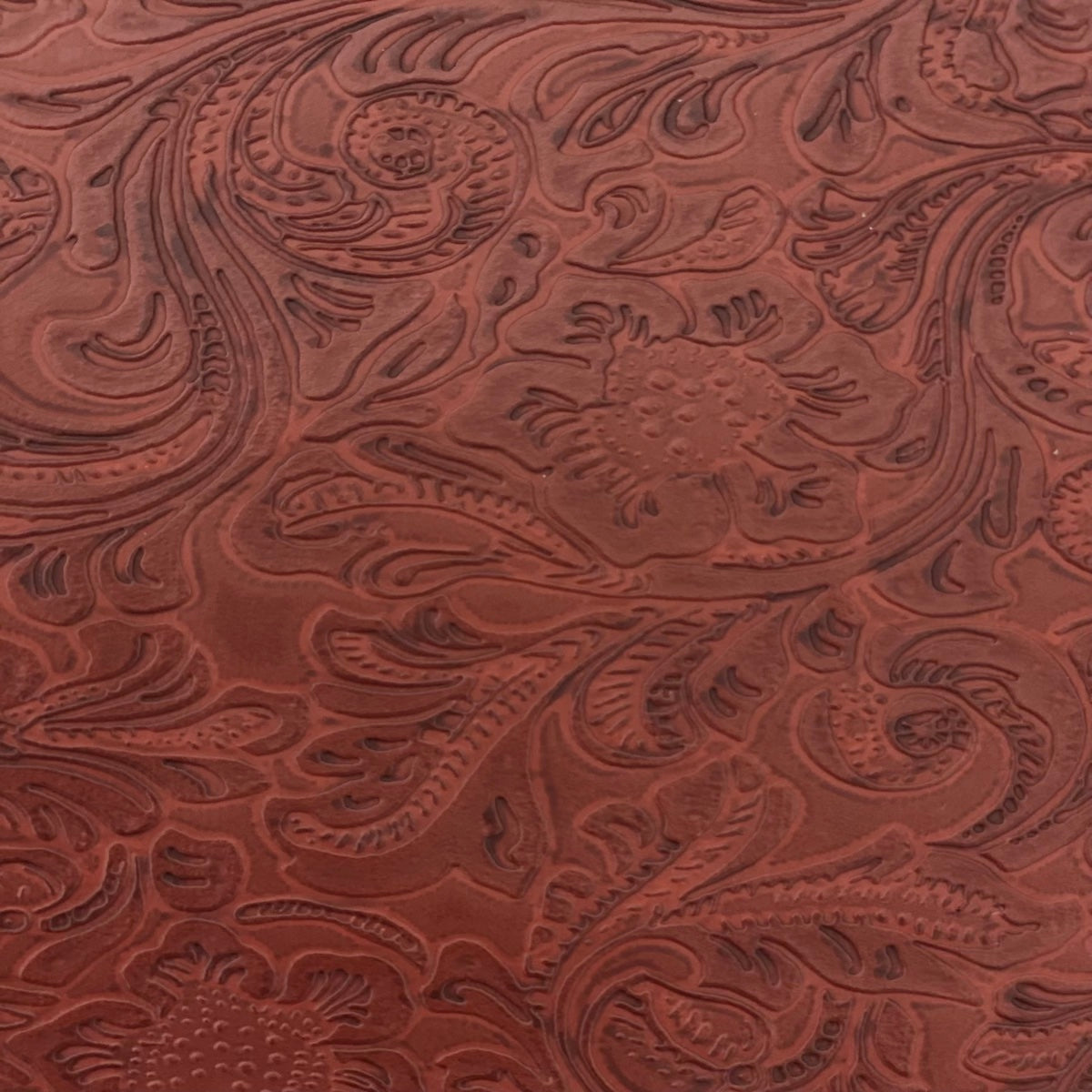 Western Floral PU Faux Leather Vinyl Fabric