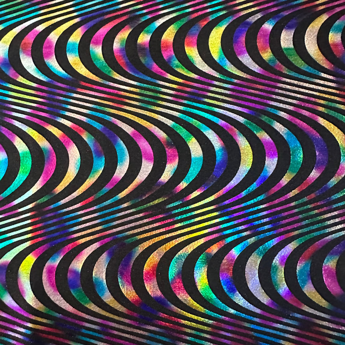 Wave 4-Way Tricot Fluid Hologram Nylon Stretch Fabric | Spandex Palace