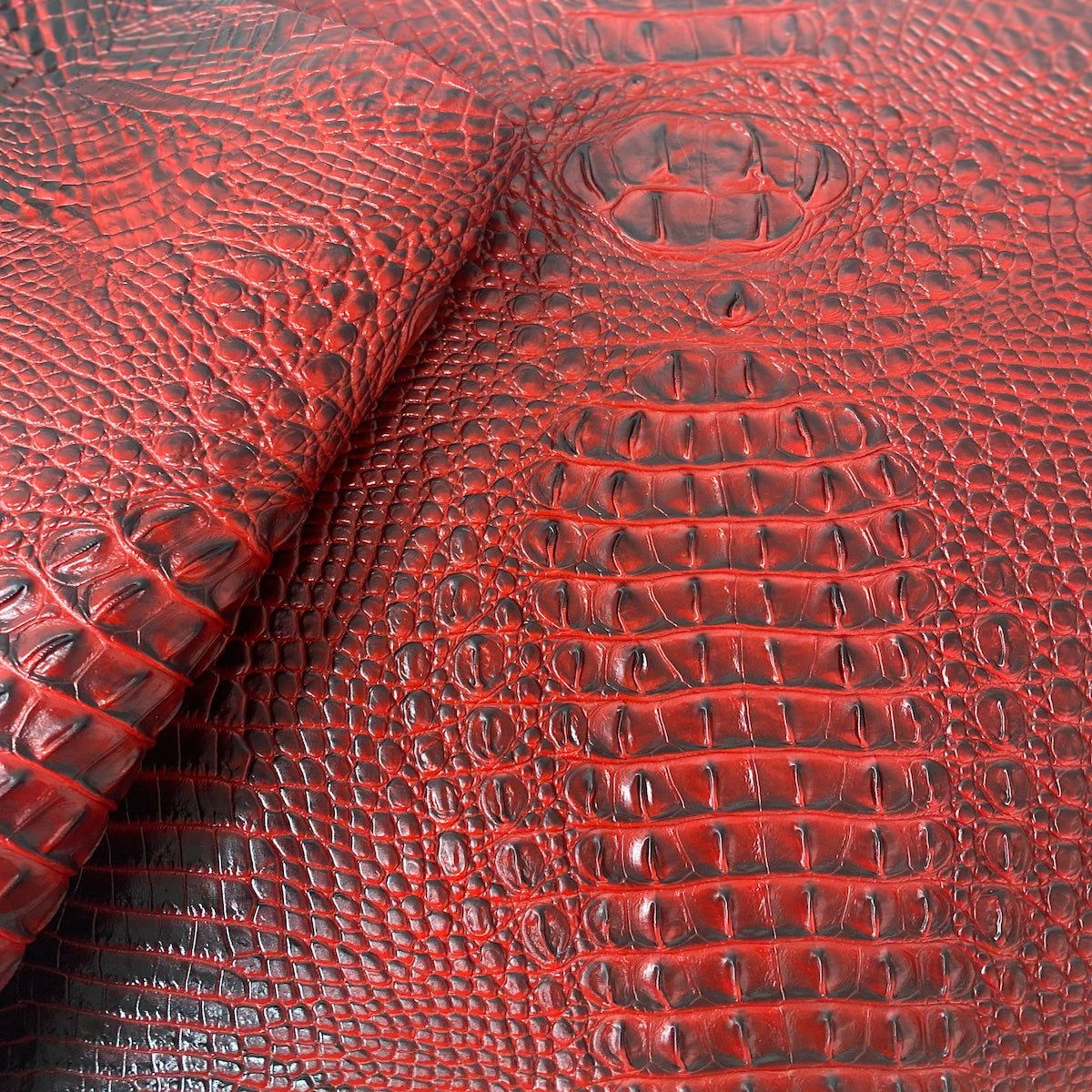 Amazon 3D Embossed Gator Faux Leather Vinyl Fabric