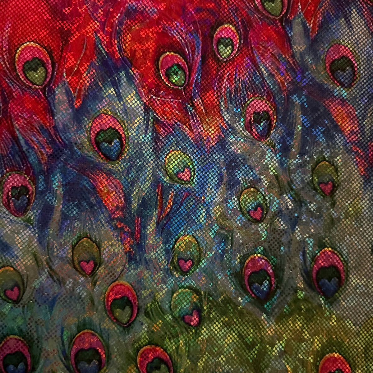 Peacock Digital Print 4-Way Poly Spandex Fabric | Spandex Palace