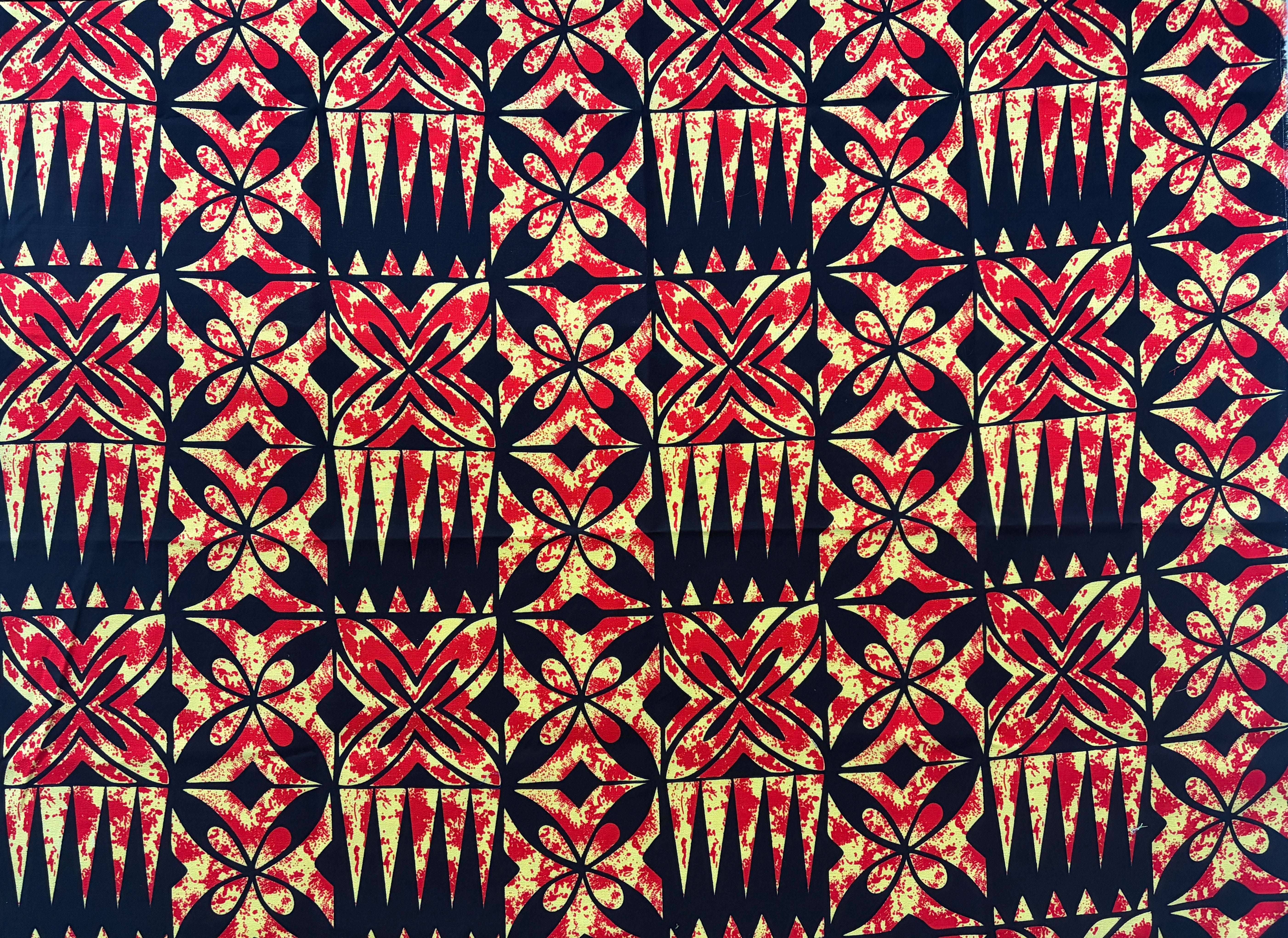 Traditional Tapa Design Cotton Light Barkcloth Fabric | Islands Fabric