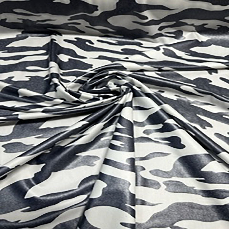 Camouflage Foil Print Polyester Spandex Fabric | Spandex Palace