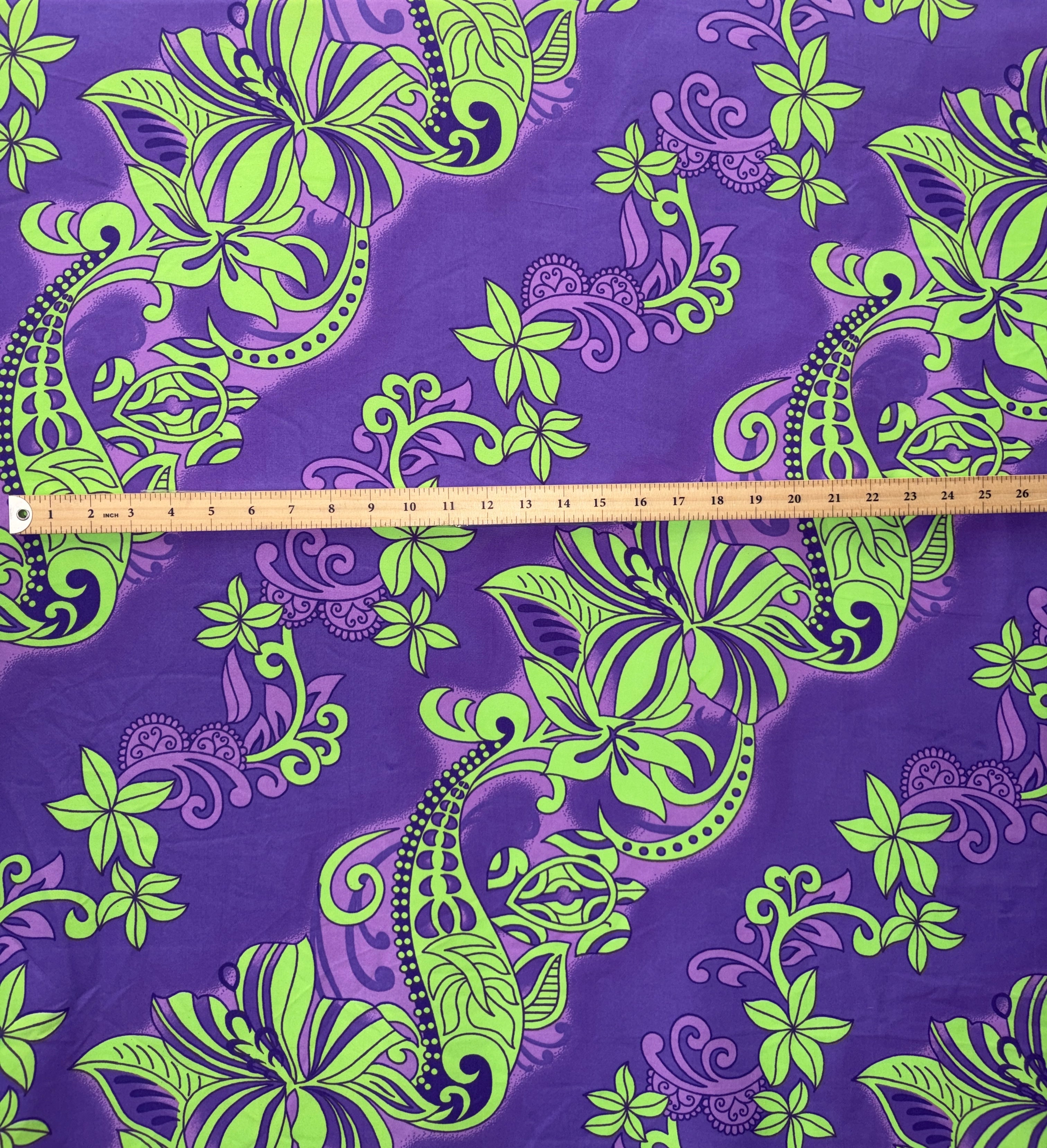 Diagonal Hibiscus Plumeria Sea Turtle Swirl Design Peachskin Fabric | Islands Fabric