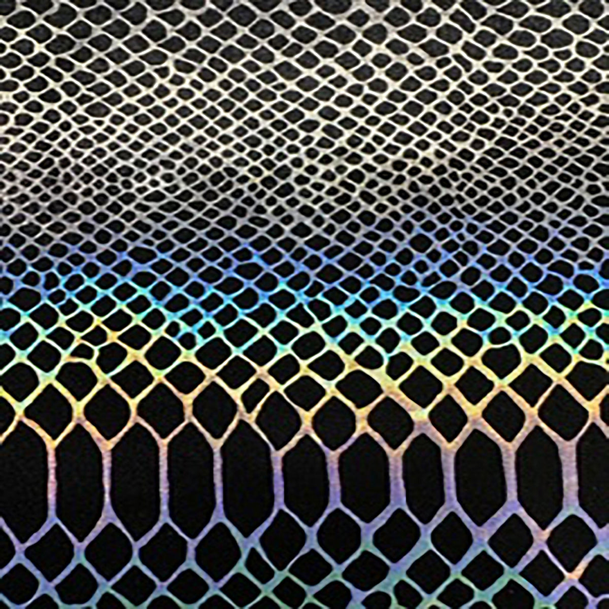4-Way Nylon Stretch Iridiscent Geometric Pattern Fabric | Luminous Couture Stretch l Spandex Palace