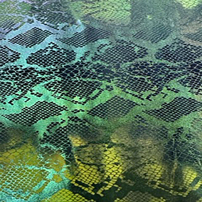 Snake Tie-Dye Foil 4-Way Flex Nylon Fabric | Spandex Palace