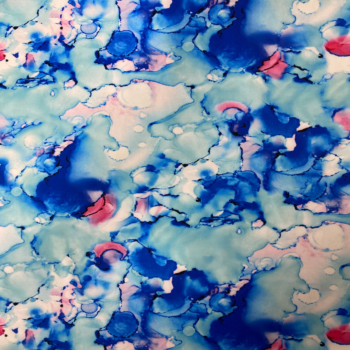 Cloud Print Tie Dye Nylon Spandex Fabric