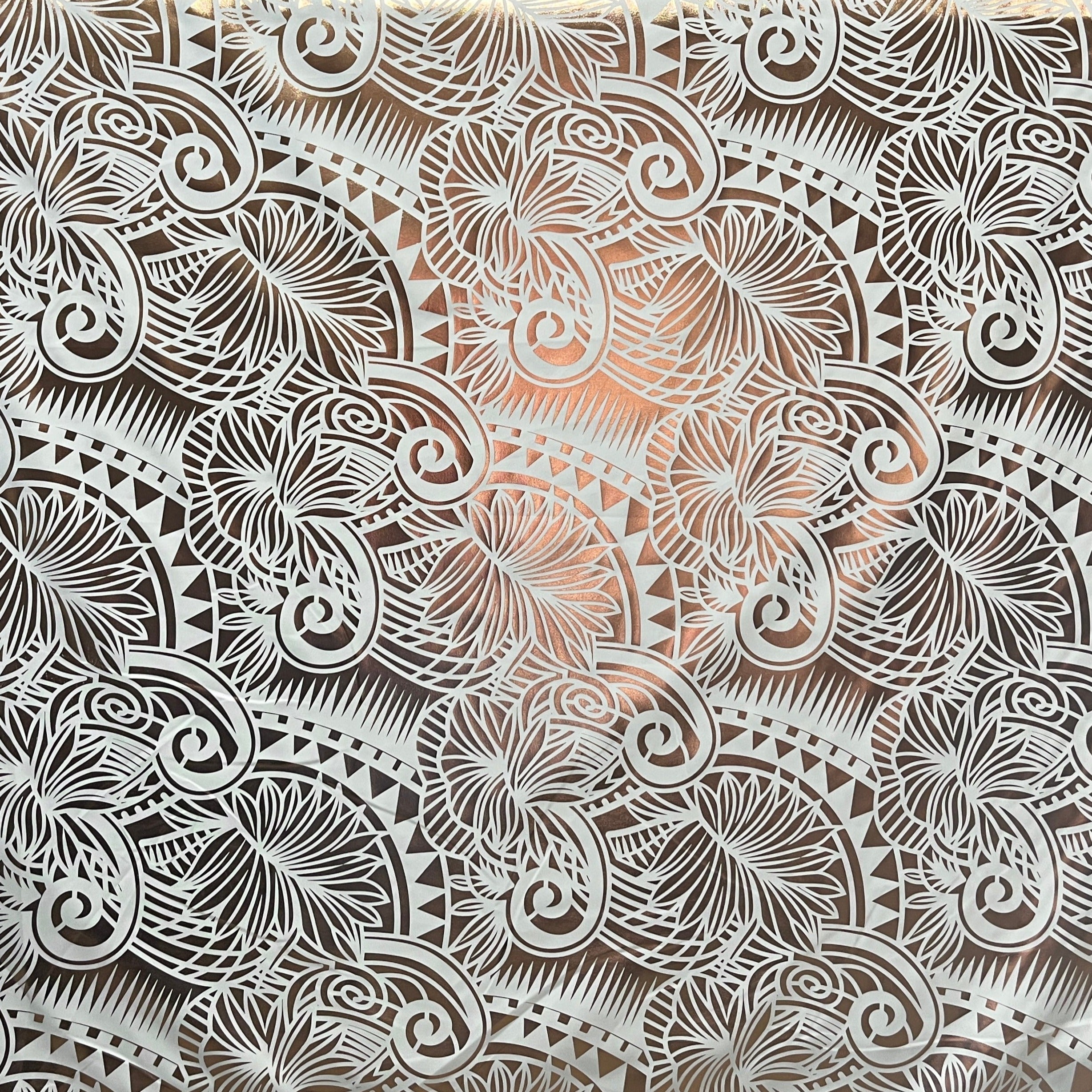 Palm Leaves Traditional Tattoo Polyester Foil | Islands Fabric