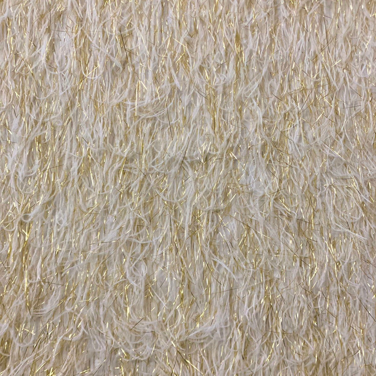 Metallic Faux Fur Tinsel Ostrich Feather Fabric