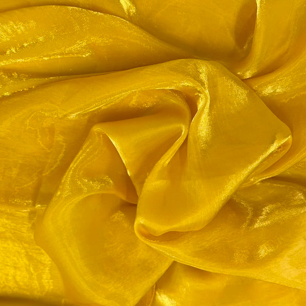 Crystalized Reflective Liquid Faux Silk Chiffon Fabric