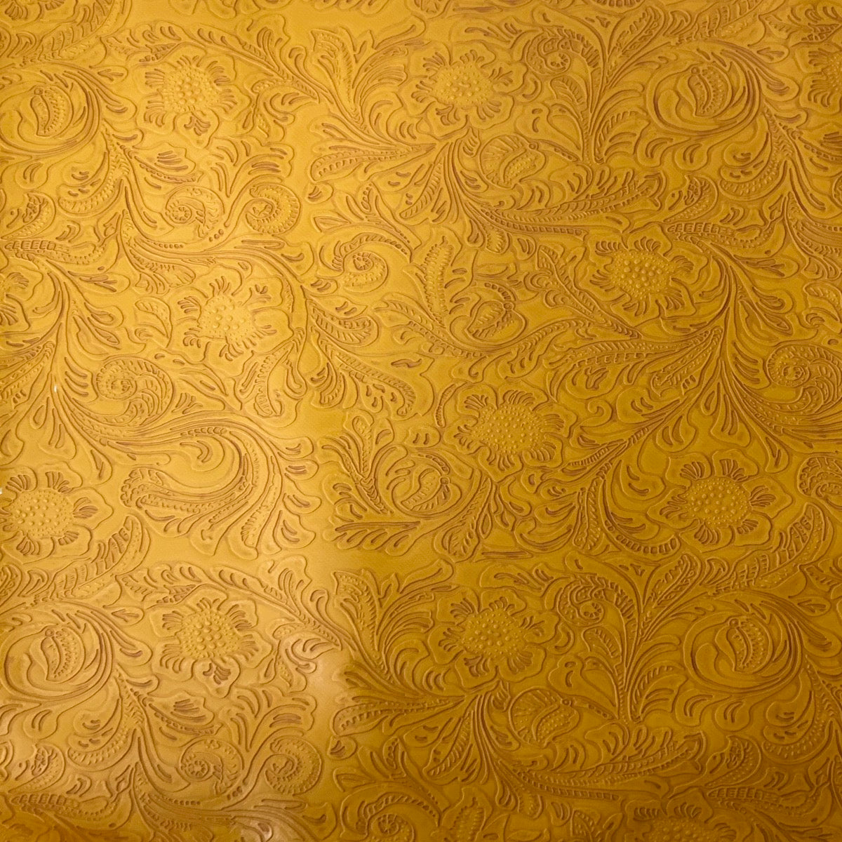 Western Floral PU Faux Leather Vinyl Fabric