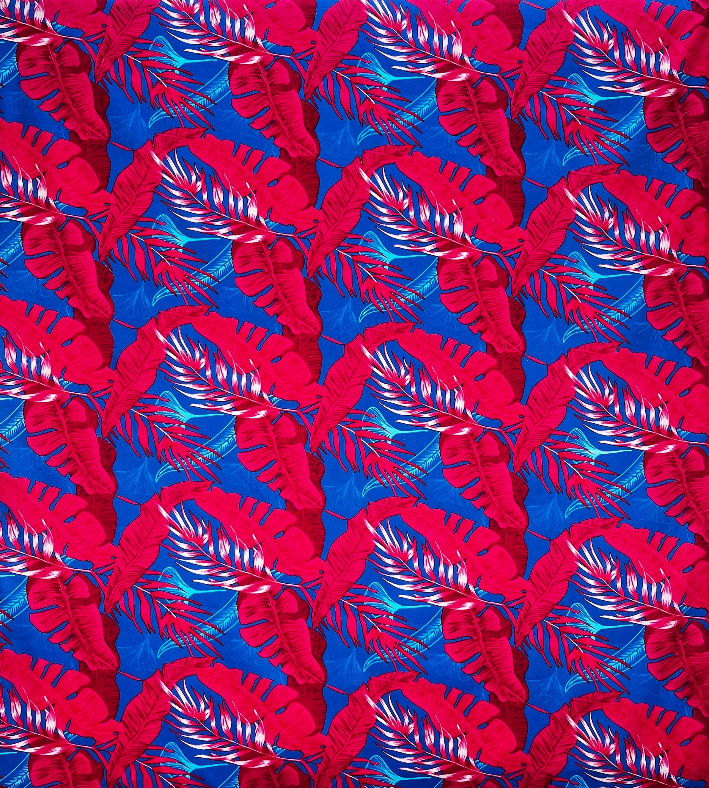 Tropical Leaves All Over design Fabric | Cotton