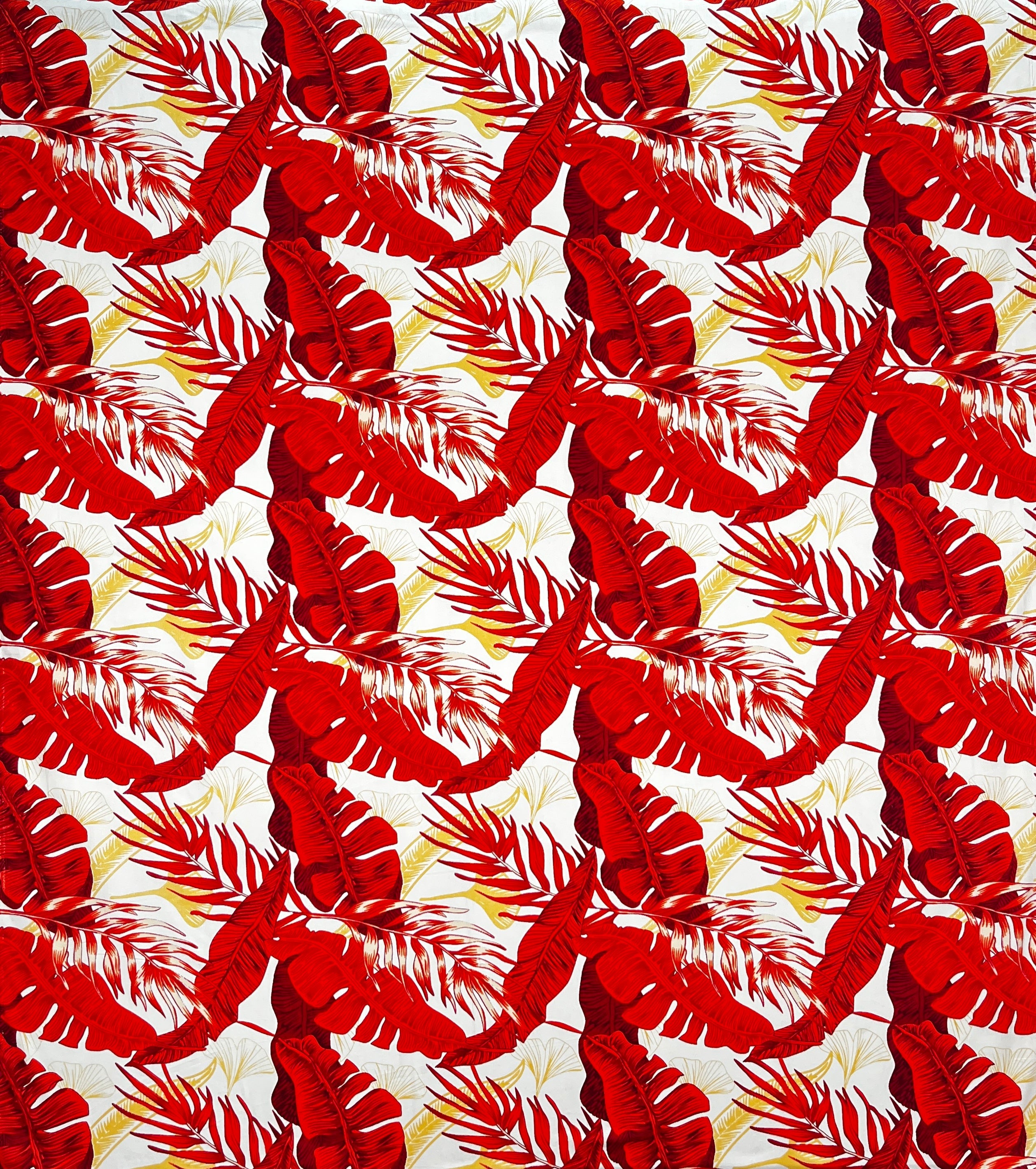 Tropical Leaves All Over design Fabric | Cotton
