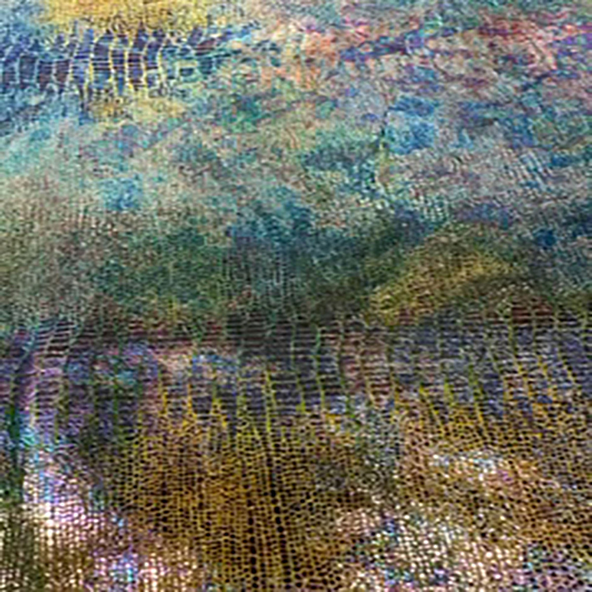 Tie-Dye Velvet Lizard Scale Foil Poly Spandex Fabric | Spandex Palace