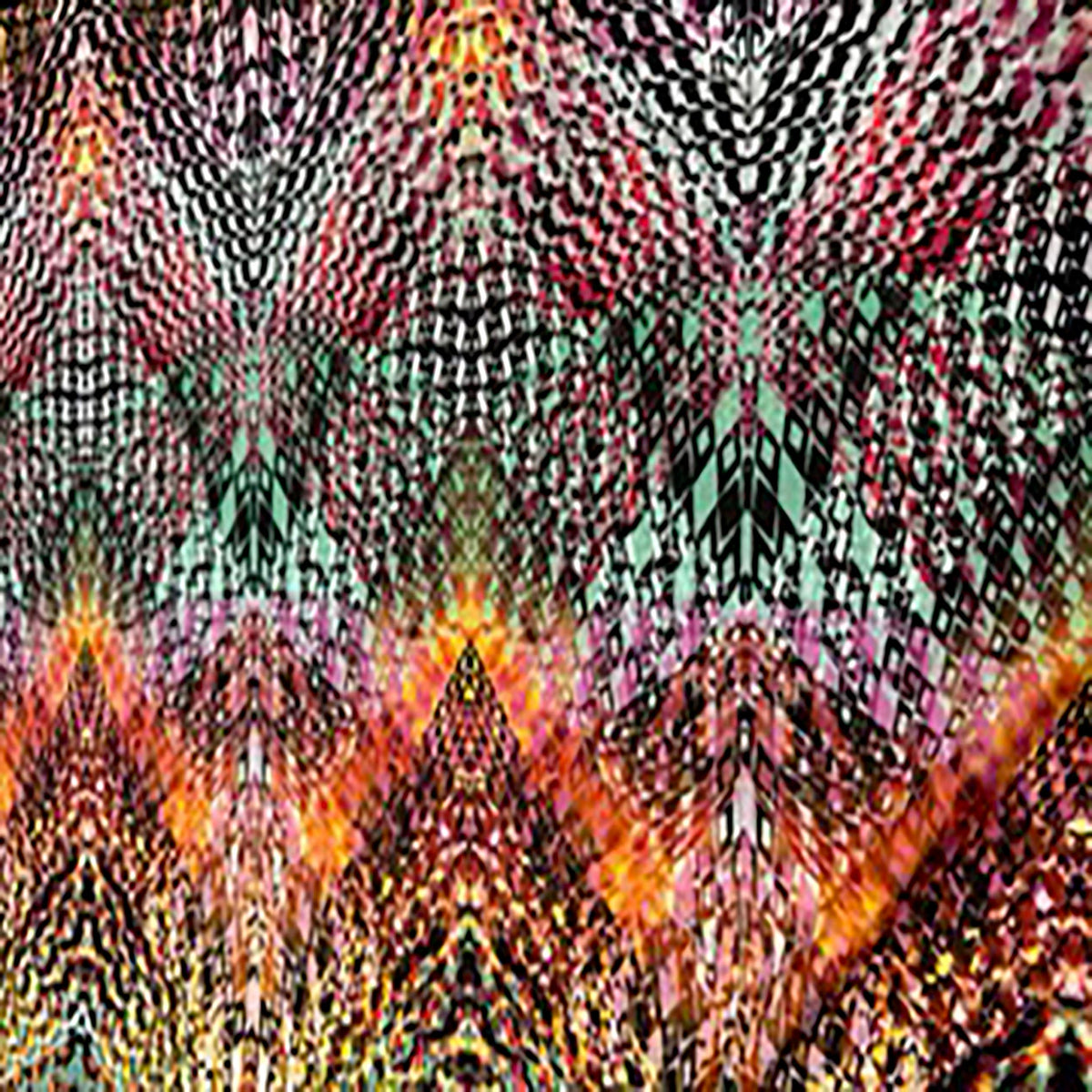 Abstract Geometric Paper Print 4-Way Poly Flex Fabric | Spandex Palace
